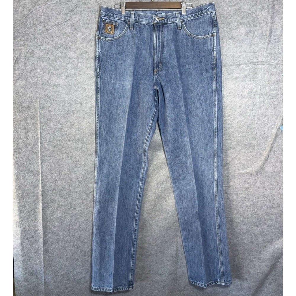 CINCH Bronze Label Rigid Jeans Mens 38x38 Blue Slim Fit Rigid Cowboy Western